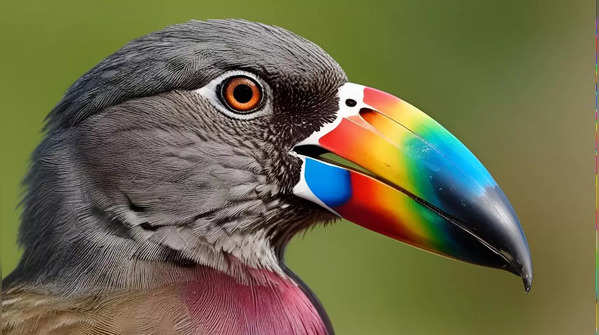 8 beaks of birds that look painted by an artist